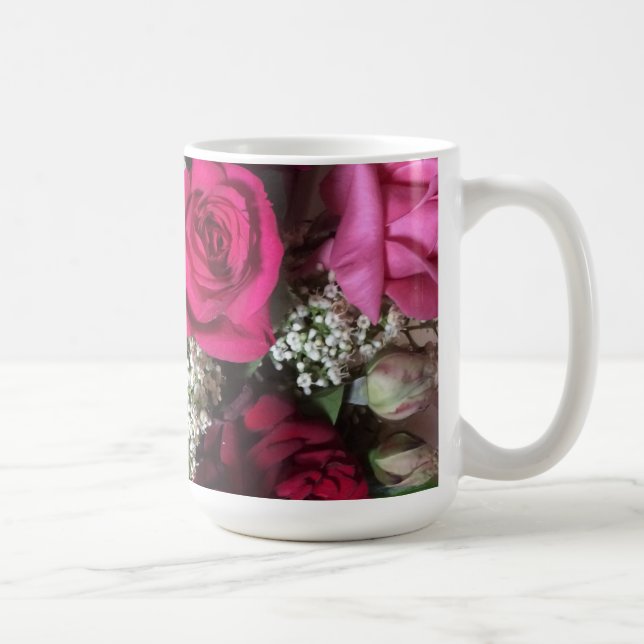 Taza De Café Rosas Románticas (Derecha)
