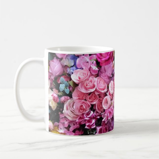 TAZA DE CAFÉ ROSAS ROMÁNTICOS (Izquierda)
