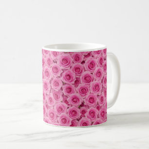 Taza De Café Rosas rosa brillantes