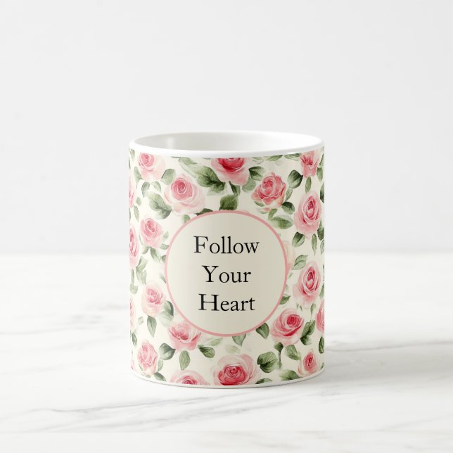 Taza De Café Rosas Rosadas Bonitas   (Centro)