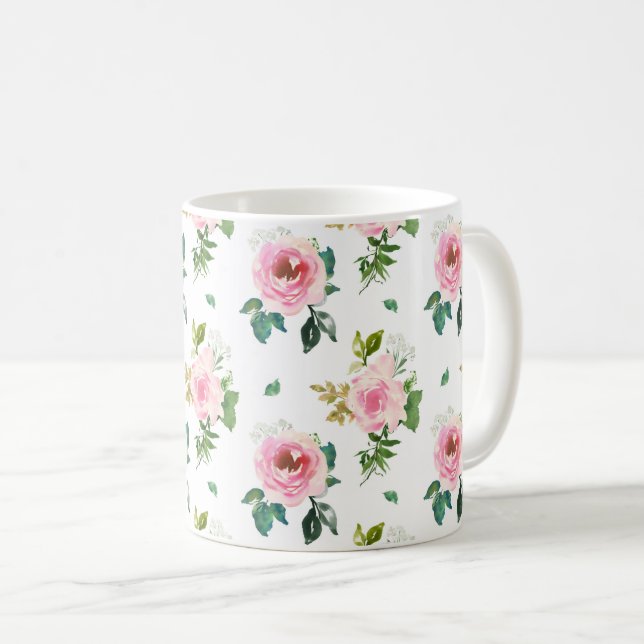 Taza De Café Rosas rosas rosas cúpulas (Anverso derecho)