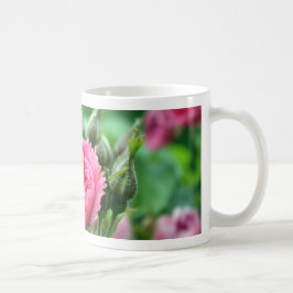 Taza De Café rosas y flores silvestres de color rosa