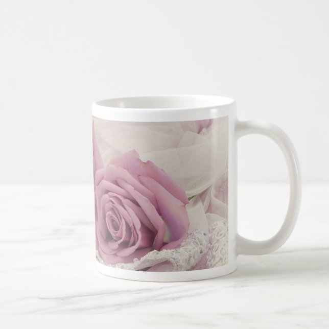 Taza De Café Rosas Y Lace Todavía Mug De Vida (Derecha)
