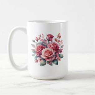 Taza De Café Rose Bouquet Floral Design-62101