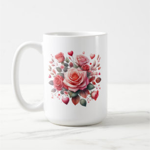 Taza De Café Rose Bouquet Floral Design-62103