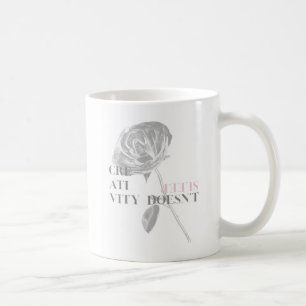 Taza De Café Rosé Metálico 'La Creatividad Nunca Duerme' Arte E