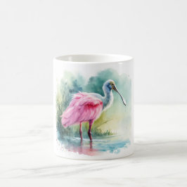 Taza De Café Roseate Spoonbill Watercolor REF97 - Watercolor