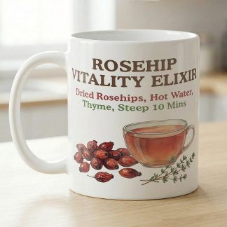 Taza De Café Rosehip Tea Recipe Apothecary Style Art