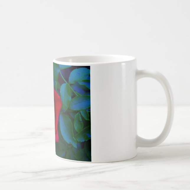 Taza De Café Roses rojos con tonos azules (Derecha)