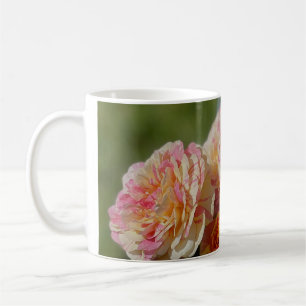 Taza De Café Roses rosadas y amarillas multicolor
