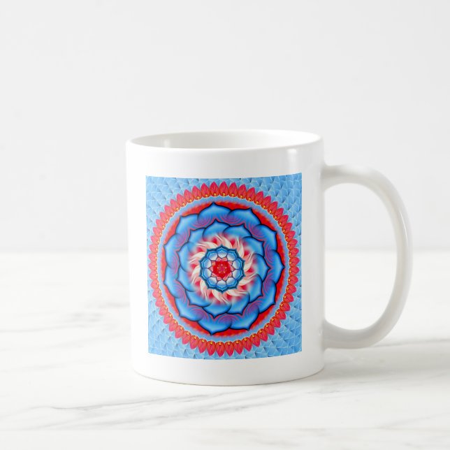 Taza De Café Rosetón de la mandala (Derecha)