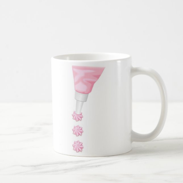 Taza De Café Rosettes rosados Frosting (Derecha)