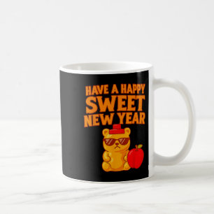 Taza De Café Rosh Hashaná Feliz Año Nuevo Dulce Cariño Oso Judí