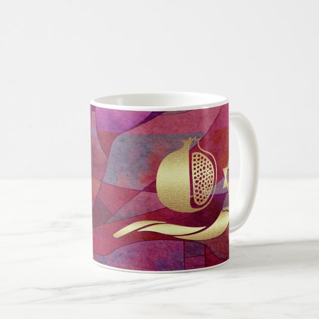Taza De Café Rosh Hashanah | Regalo de Año Nuevo judío (Anverso derecho)