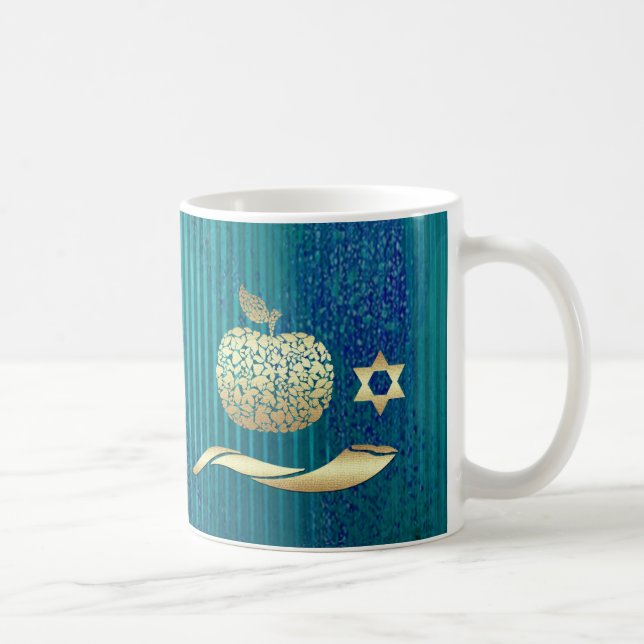 Taza De Café Rosh Hashanah | Regalo de Año Nuevo judío (Derecha)