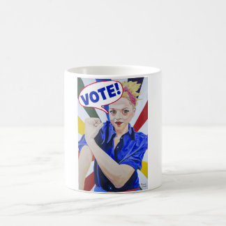 Taza De Café Rosie del arcoiris voto