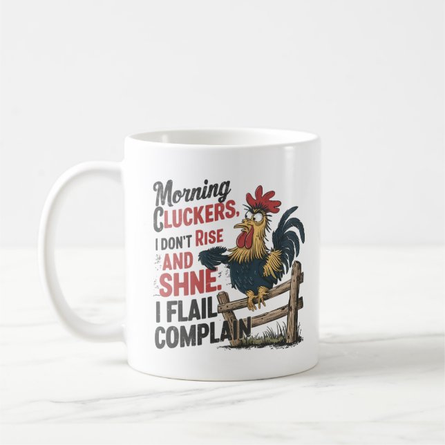Taza De Café Róster de los Cluckers de la Mañana (Izquierda)