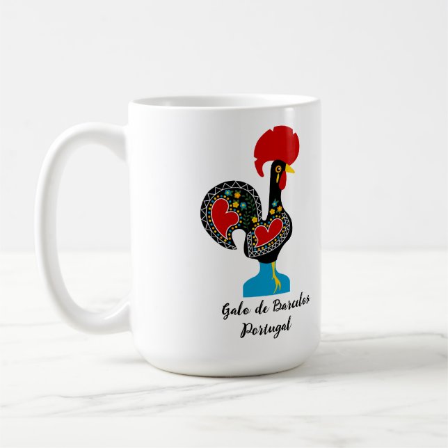 Taza De Café Roster tradicional de Barcelos en negro (Izquierda)