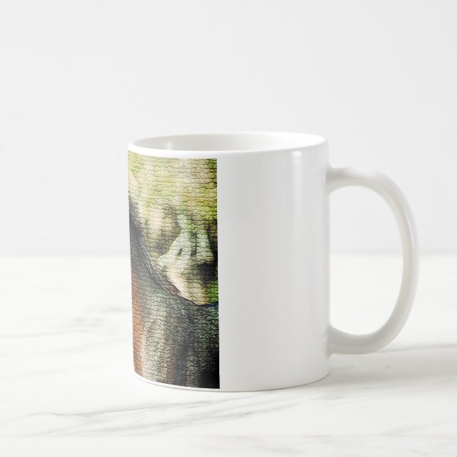 Taza De Café Rostro de mosaicos de caballos (Derecha)