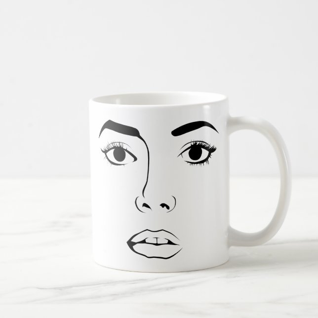 Taza De Café Rostro de Mujer (Derecha)
