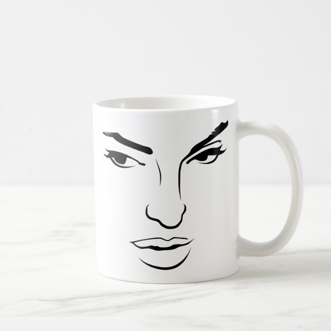 Taza De Café Rostro de Mujer (Derecha)