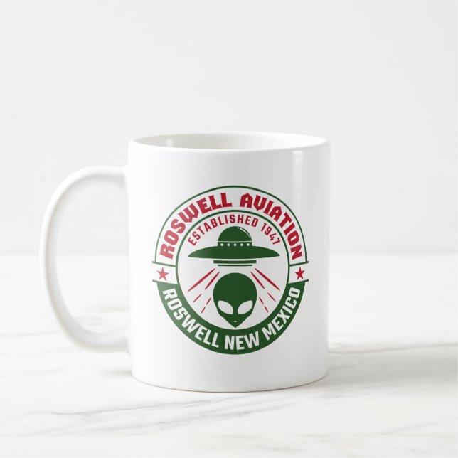 Taza De Café Roswell Aviation Fundada en 1947 (Izquierda)