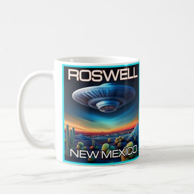 Taza De Café Roswell Nuevo México Café Mug (Izquierda)