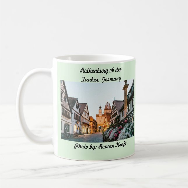 Taza De Café Rothenburg ob der Tauber, Alemania Magnet (Izquierda)