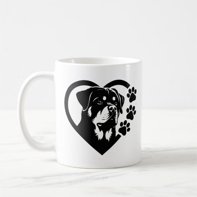 Taza De Café Rottweiler (Izquierda)