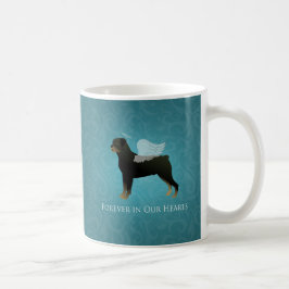 Taza De Café Rottweiler Angel - Mascota Memorial Design