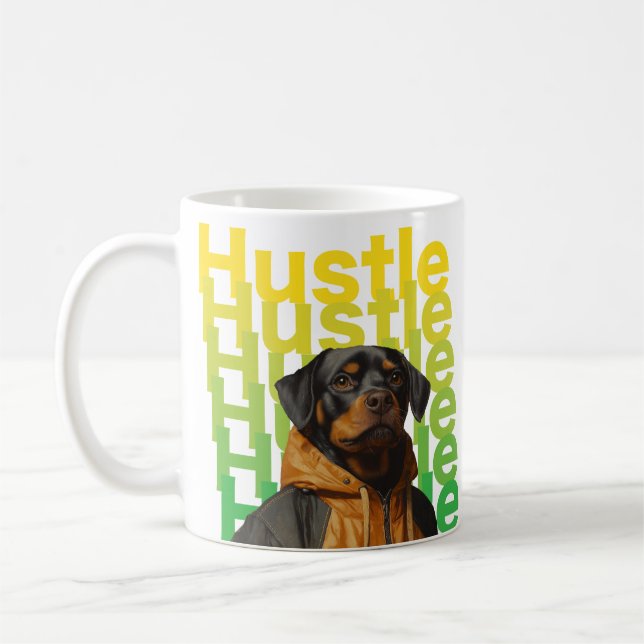 Taza De Café rottweiler con traje de pista tazón de café (Izquierda)