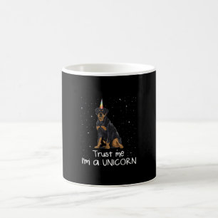Taza De Café Rottweiler Confía En Mí Un Perro Unicornio