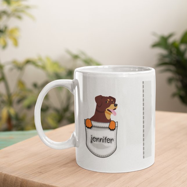 Taza De Café Rottweiler de agujeros de bolsillo de bolsillo de  (Subido por el creador)