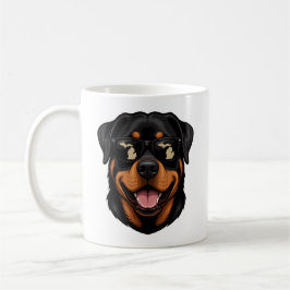 Taza De Café Rottweiler de Michigan con gafas de sol