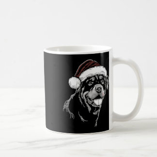 Taza De Café Rottweiler Dog Santa Hat Christmas Xmas Pajama