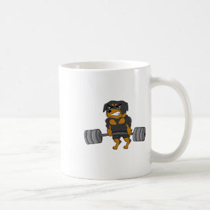 Taza De Café Rottweiler Halterofilia Bodybuilding Dog Shirt Fo