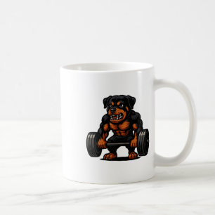 Taza De Café Rottweiler Halterofilia Constructor del cuerpo de 