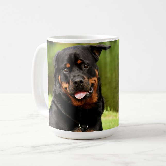 Taza De Café Rottweiler Happy (Anverso izquierdo)