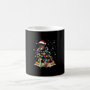 Taza De Café Rottweiler Santa Christmas Tree Enfoca Navidad