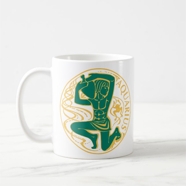 Taza De Café Rótulo acuario del Zodiac (Izquierda)