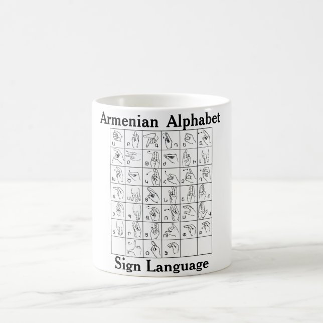 Taza De Café Rótulo alfabético armenio Café Mug (Centro)