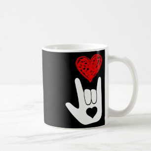 Taza De Café Rótulo Americano Lenguaje Amor Rótulo Mano Escuadr