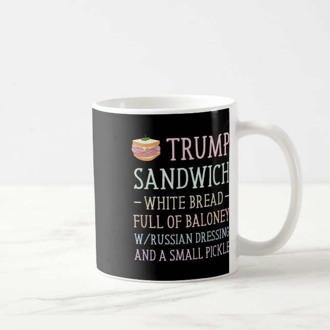 Taza De Café Rótulo anti sandwich de Trump es gracioso (Derecha)