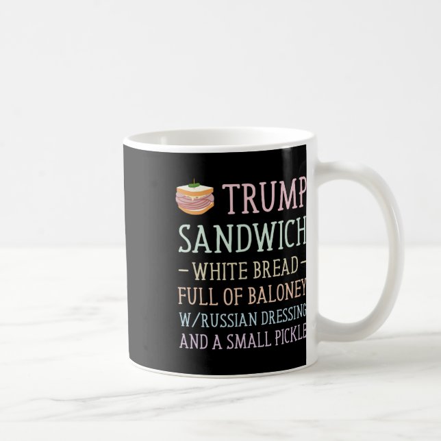 Taza De Café Rótulo anti sandwich de Trump es gracioso (Derecha)