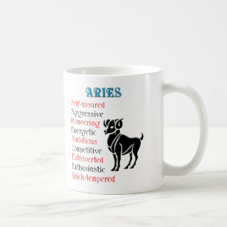 Taza De Café Rótulo Aries Horoscope Zodiac