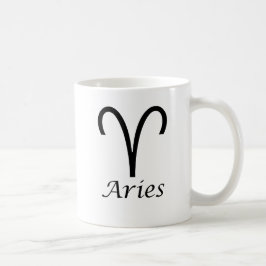 Taza De Café Rótulo "Aries" Zodiac