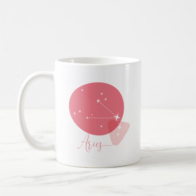 Taza De Café Rótulo Aries Zodiac (Izquierda)