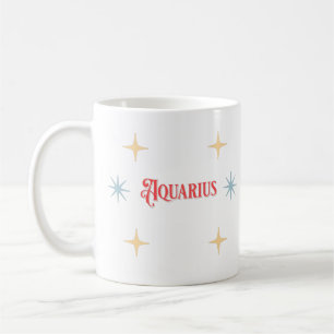 Taza De Café Rótulo Astrológico Aquarius Café Mug