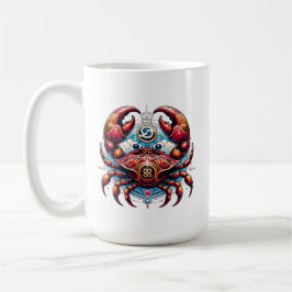 Taza De Café Rótulo Astrológico del Horoscopio para el Cáncer
