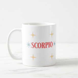 Taza De Café Rótulo astrológico Escorpio Café Mug